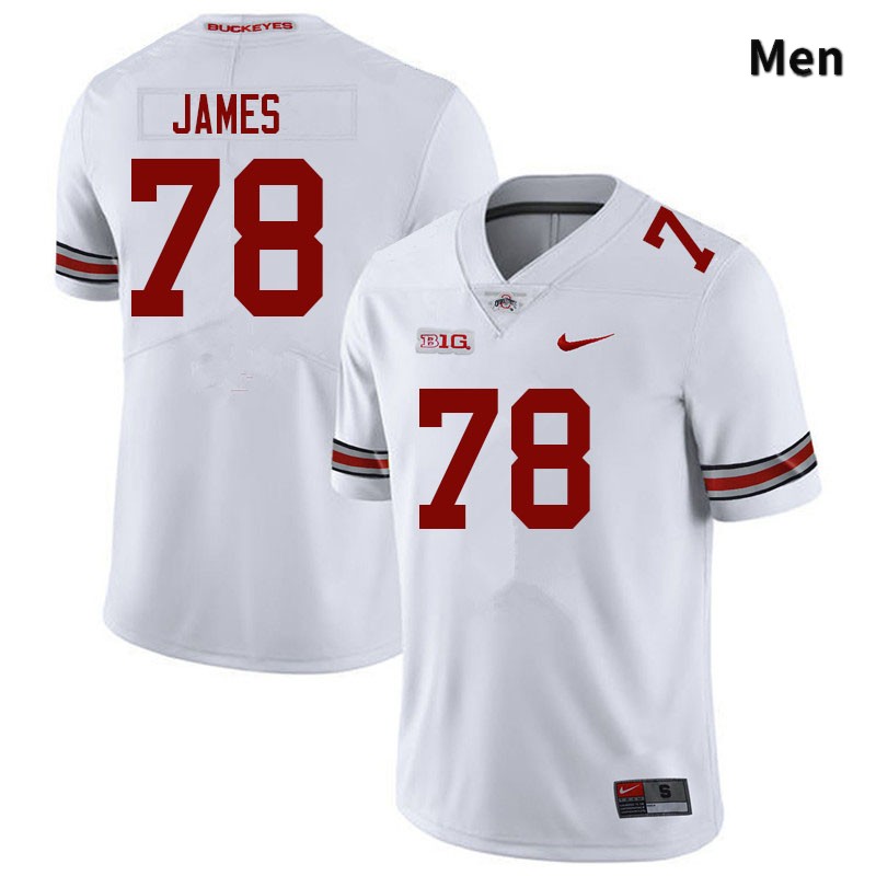 Ohio State Buckeyes Jakob James Men's #78 White Authentic Stitched College Football Jersey